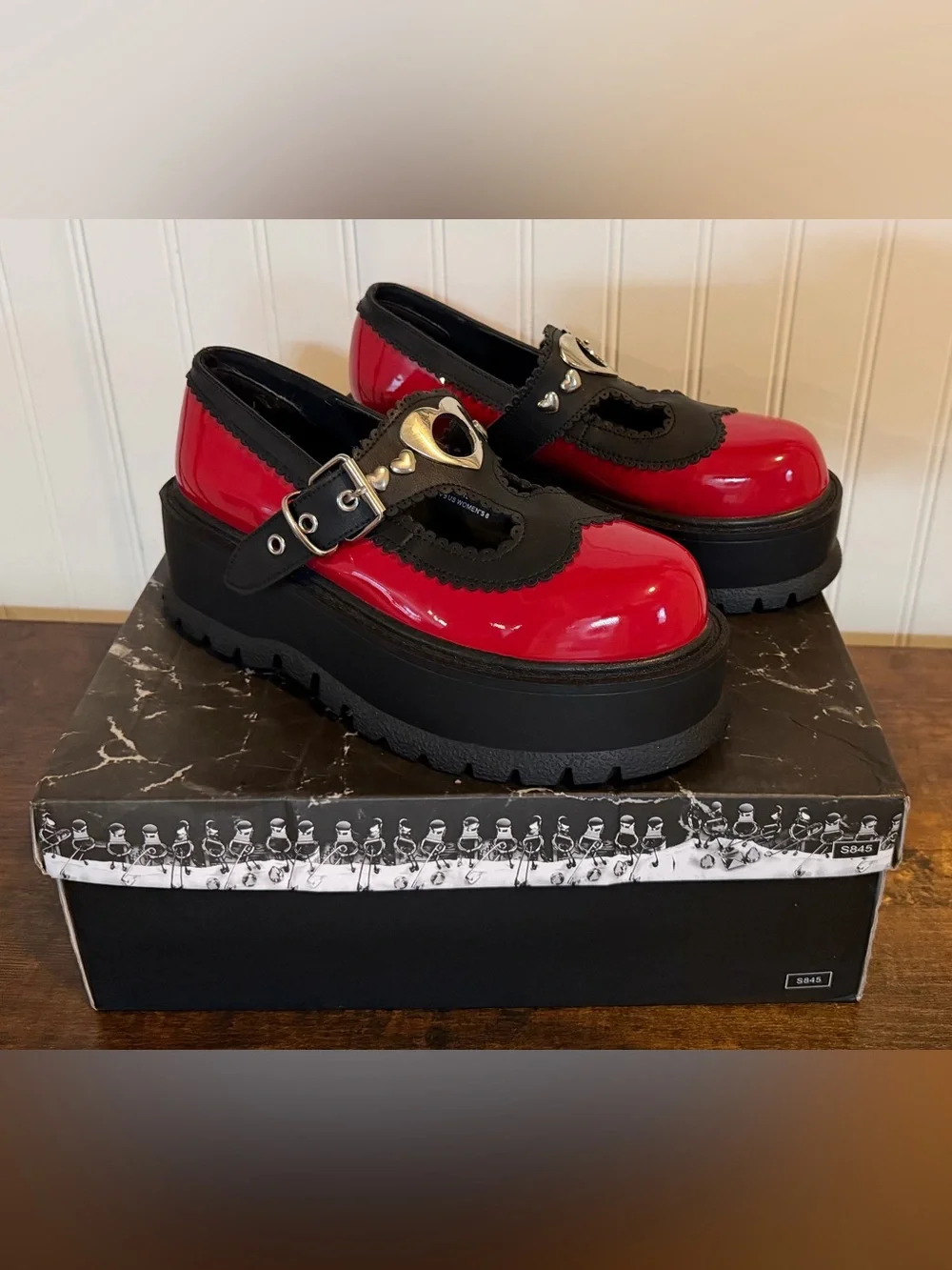 Demonia heart studded